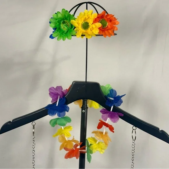 Colorful Hawaiian Luau Costume Set - Picture 3 of 3